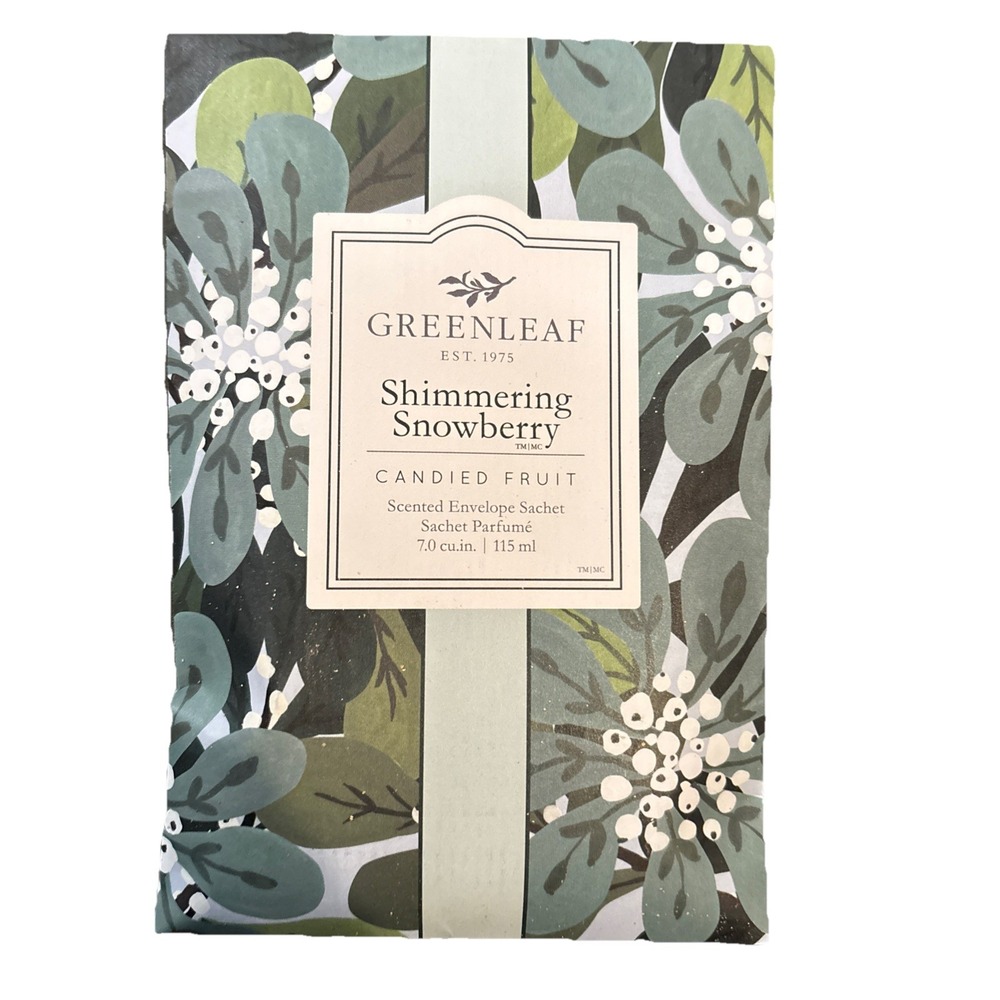 New Greenleaf Shimmering Snowberry Scented Sachets 7.0 Cu. In. 115ml
